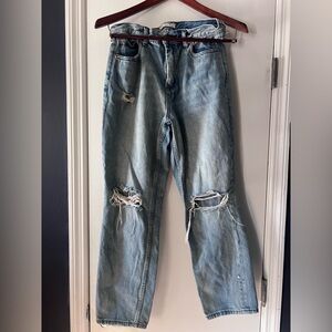 Free People Light Blue Straight Leg Jeans